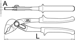 Unior univerzalne klešče z gumbom - 447/1HPP (620172)