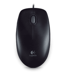 Logitech B100 optična miška, črna