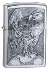 Zippo vžigalnik Orel, Globzs 200HD H231, krom brušeni