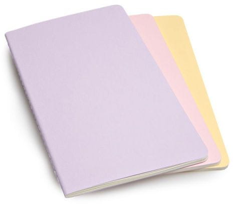 Moleskine beležka velika, črtasta, mehke platnice, pastel – 3 kosi