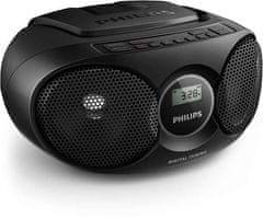 Philips AZ215B prenosni radio s CD-predvajalnikom, črna