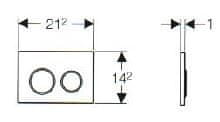 Geberit aktivirna tipka Omega 20 bela/krom sijaj/bela (115.085.KJ.1)