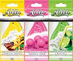 Areon osvežilec za avto Mon, Vanilla Choco, Bubble Gum, Mojito