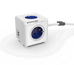 Allocacoc PowerCube Extended razdelilec, USB, moder