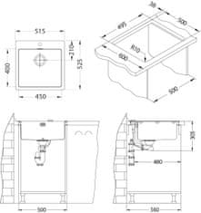 Alveus Pure 30 pomivalno korito, inox