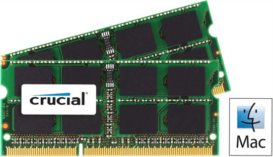 Crucial pomnilnik za prenosnike in Mac 16GB Kit (8GBx2) DDR3L 1333 PC3-10600 CL9 SODIMM