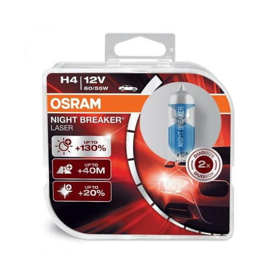 Osram par žarnic 12V-H4-60/55W Night Breaker Laser +130%