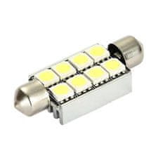 MLine žarnica LED 12V C5W 42mm 8xSMD 5050, bela, par