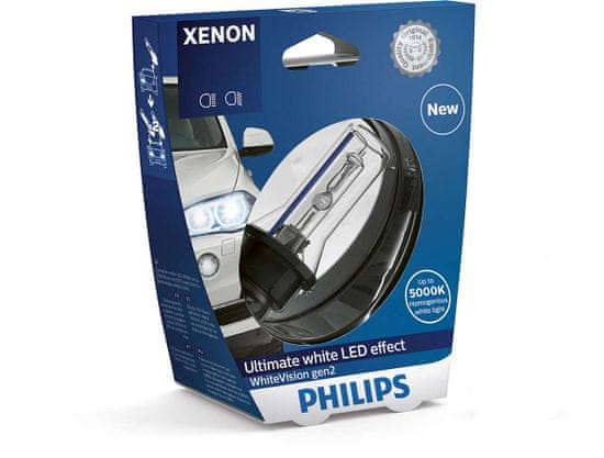 Philips žarnica Xenon D1S White Vision gen2