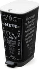 Kis koš za odpadke Chic Bin Coffee Menu, 50 l