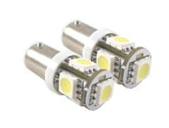 MLine žarnica LED 12V BA9S 5xSMD 5050 Canbus, bela, par