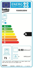 Beko kombinirani štedilnik FSS63010DW