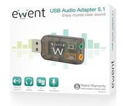 Ewent USB zvočna kartica Virtual 5.1 3D