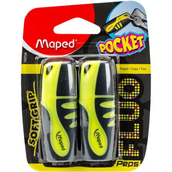 Maped označevalec besedila Fluo Pocket Ru+Ru, 2/1, blister