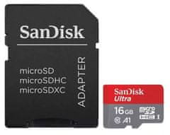 SanDisk spominska kartica Ultra MicroSDHC 16GB 98MB/s UHS-I A1 + adapter