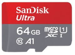 SanDisk spominska kartica Ultra MicroSDXC 64GB 100MB/s UHS-I A1 + adapter