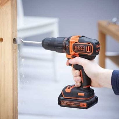 Brezkrtačni udarni 18V vrtalnik/vijačnik Black&Decker BL188KB-QW