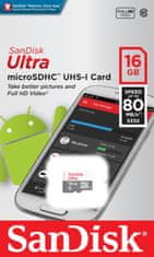 SanDisk spominska kartica microSDXC 16 GB UHS-I Class10