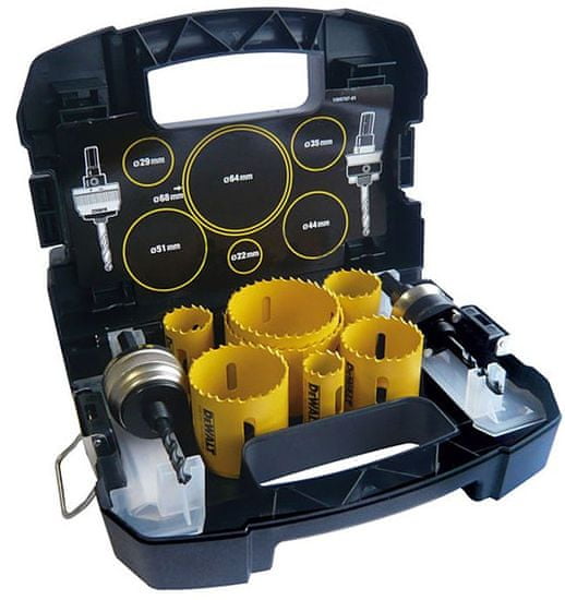 DeWalt 11-delni set kronskih žag in svedrov (DT8270L)