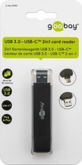 Goobay čitalec kartic 2v1 USB 3.0 - USB-C ™