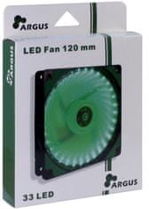 Inter-tech ventilator Argus L-12025-GR LED, 120 mm, zelen