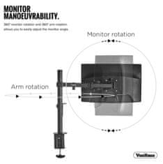 VonHaus dvojni namizni nosilec za dva monitorja do diagonale 68,58 cm (27") (05/116)