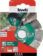 KWB diamantna rezalna plošča Cut-Fix 115x1,6 mm, Green-Line (798140)