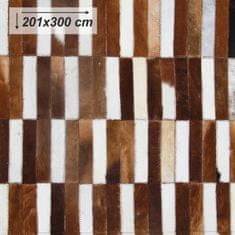 KONDELA Usnjena preproga Tip 5 201x300 cm - patchwork vzorec