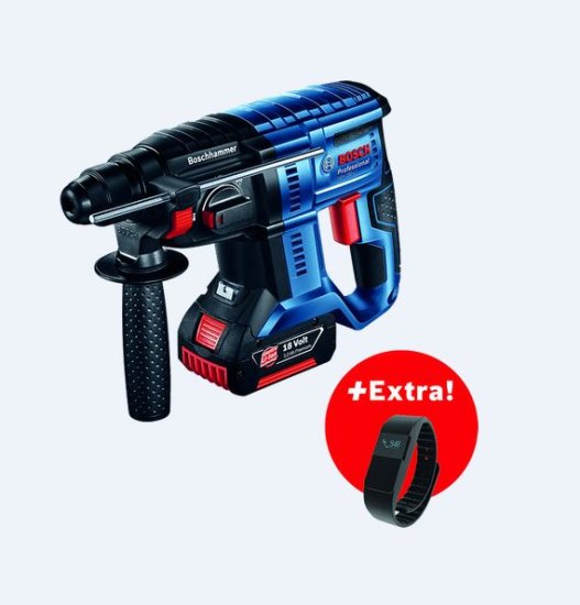 BOSCH Professional akumulatorsko vrtalno kladivo SDS-plus GBH 180 + pametna športna ura (0615990K2Y)