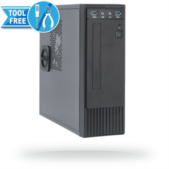 Chieftec ohišje FI-03B mini ITX 250W USB 3.0, črno