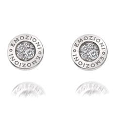 Hot Diamonds Srebrni uhani Hot Diamonds Emozioni Pianeta Clear DE402