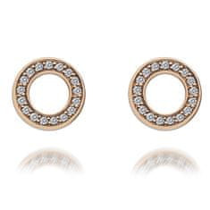 Hot Diamonds Srebrni uhani Hot Diamonds Emozioni Saturno Rose Gold DE409