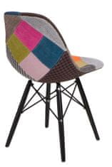 Fernity P016W Patchwork barvno / črn stol