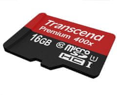 Transcend micro SDHC pomnilniška kartica 16GB1UHS-I + adapter (TS16GUSDU1)