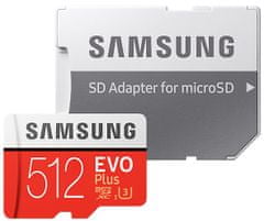 Samsung micro SDXC 512GB EVO Plus + SD adapter (MB-MC512GA/EU)