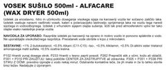 Alfacare vosek sušilec, 500 ml (pumpica)