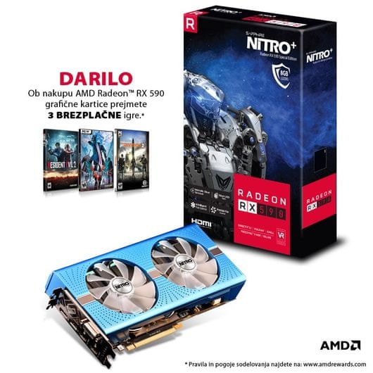 Grafična kartica NITRO+ Radeon RX 590 Special Edition