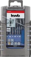 KWB set svedrov za kovino, 1-10 mm, 19/1, HSS, DIN 338 (421920)