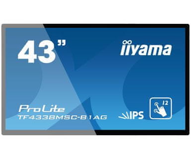 iiyama LED LCD monitor na dotik ProLite TF4338MSC-B1AG, Open Frame, 109,22 cm (43''), črn