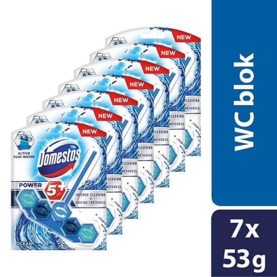 Domestos wc obešanka Power 5+ Blue Water Ocean 7x53g