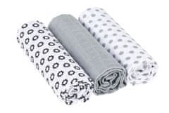 Lässig plenice Swaddle blanket Little Chums Star light white, 85x85, bele