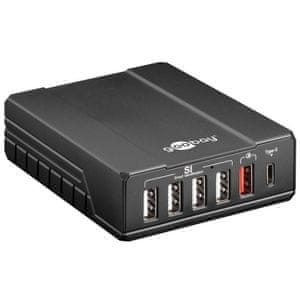 6-port inteligentni 10A USB/USB-C multiport polnilec