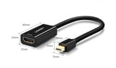 Ugreen kabel adapter Mini DisplayPort na HDMI Ž, črn - odprta embalaža