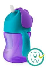 Philips Avent lonček s slamico SCF796/01, 200 ml, modra