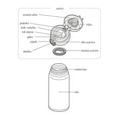 Mobilni termo vrč Motion - biserno bela 500 ml