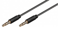 Goobay AUX Audio kabel, 3.5 mm, Stereo, 4-pin, Slim, CU, 1,5 m