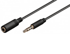 Goobay Audio podaljšek AUX, 4-pin, 3,5 mm, 1 m