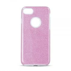 ovitek Bling za Samsung Galaxy S10 G973 roza s srebrnimi bleščicami, silikonski