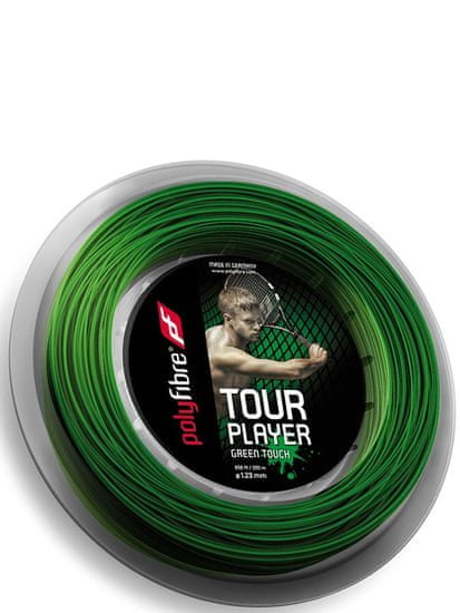 Polyfibre tenis struna Tour Player Green Touch – kolut 200 m