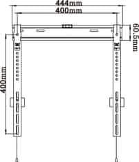 Omega stenski nosilec za TV OUTV400SF, 58,42 (23") - 152,4 cm (60"), Ultra Slim